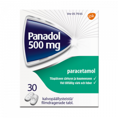 PANADOL 500 mg tabl, kalvopääll 30 fol
