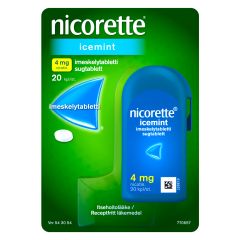 NICORETTE ICEMINT 4 mg imeskelytabl 20 kpl