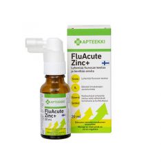 APTEEKKI FluAcute Zinc+ sitruuna-inkivääri 20 ml